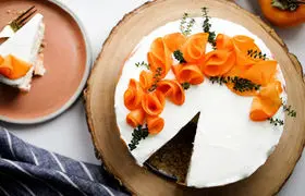 طرز تهیه چیزکیک خرمالو برای شب یلدا