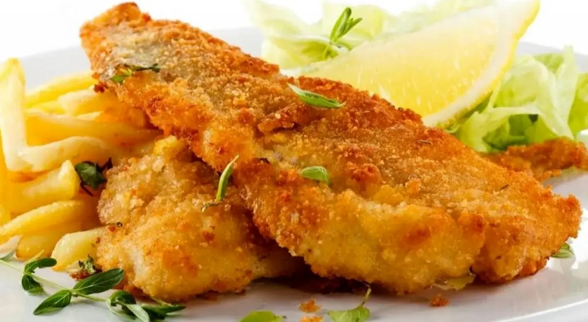 دستور پخت ماهی پفکی رستورانی با آب گاز دار