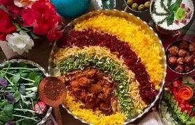 مرصع پلو یلدایی؛ شاه پلو با شکوه شب چله