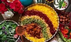 مرصع پلو یلدایی؛ شاه پلو با شکوه شب چله