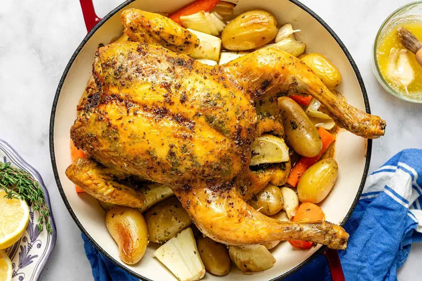 طرز تهیه مرغ بریان به روش فرانسوی‌ها