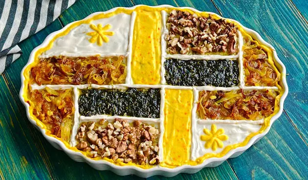 حلیم بادمجان مجلسی خوشمزه با برنج و گوشت