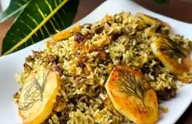 طرز تهیه دمپخت برگ مو؛ پلوی خوش عطر و لذیذ
