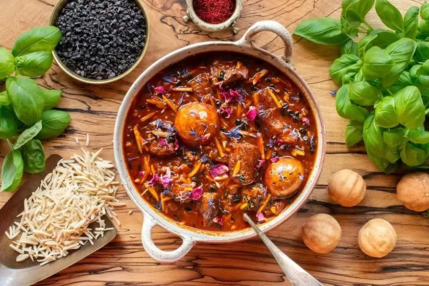 طرز تهیه خورشت خلال کرمانشاهی