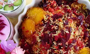 طرز تهیه لبو پلو خوشمزه و مجلسی با گوشت چرخ‌کرده یا مرغ