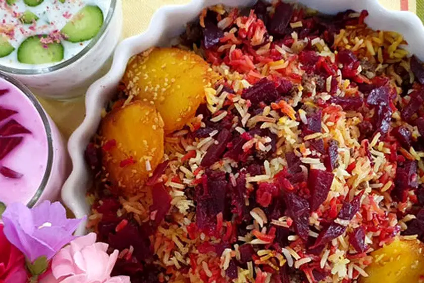 طرز تهیه لبو پلو خوشمزه و مجلسی با گوشت چرخ‌کرده یا مرغ