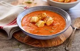 سوپ گوجه با پنیر؛ آموزش مرحله به مرحله تهیه سوپ گوجه