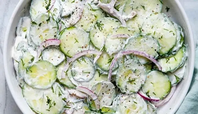 سالاد خامه ای خیار؛ تجربه ای متفاوت و خوشمزه