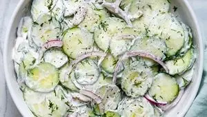 سالاد خامه ای خیار؛ تجربه ای متفاوت و خوشمزه