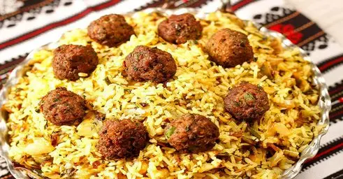 طرز تهیه کلم پلو تهرانی لذیذ و خوشمزه