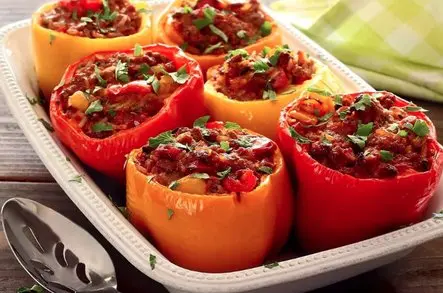 طرز تهیه فلفل شکم پر