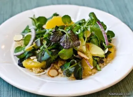 طرز تهیه سالاد شاهی و پرتقال