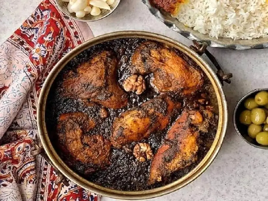 طرز پخت ترشک مرغ درباری یزدی