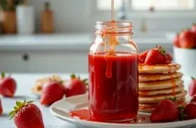 طرز تهیه سیروپ توت فرنگی خوشمزه و ساده