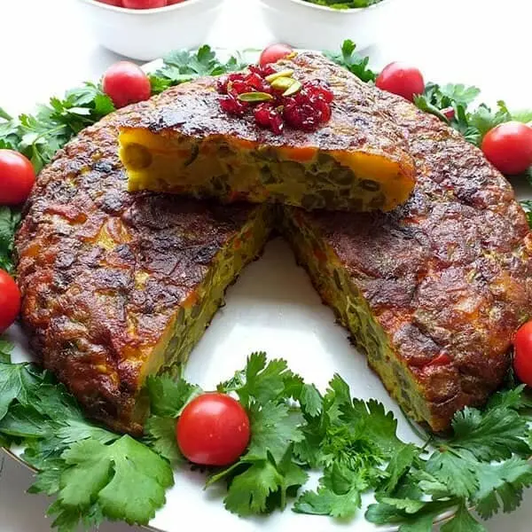 دستور پخت کوکو لوبیا سبز هفت پیکر تبریز؛ یک تجربه متفاوت