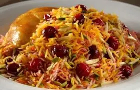 طرز تهیه آلبالو پلوی مجلسی با مرغ