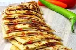 دستور پخت کرپ پیتزا با ژامبون و پنیر