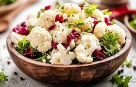 طرز تهیه سالاد انار و گل کلم محبوب زمستانی