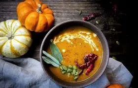 سوپ کدو حلوایی ؛ سوپ غلیظ و مقوی مناسب فصل پاییز