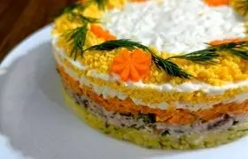 طرز تهیه سالاد روسی میموزا ویژه مهمانی ها و مجالس