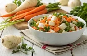 سالاد شلغم و هویج ، سالم و رژیمی