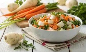 سالاد شلغم و هویج ، سالم و رژیمی