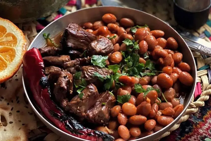 طرز تهیه لوبیا کباب رشتی به روش محلی