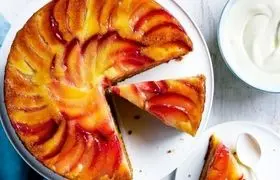 دستور پخت  کیک برگردان شلیل، دسر تابستانی جذاب