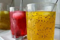 طرز تهیه شربت ژله‌ای با تخمه شربتی؛ مجلسی و ساده 