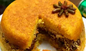 طرز تهیه لوبیا پلو با ته چین ؛ غذای خوشمزه پاییزی با عطر دارچین و زعفران