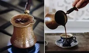 روش دم کردن قهوه ترک روی گاز با شیر جوش استیل