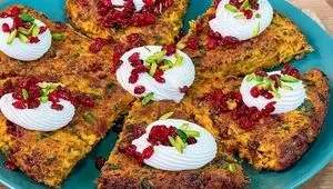 کوکو هویج زعفرانی ؛ پیش غذایی فوری سبک و خوش طعم