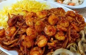 طرز تهیه دوپیازه میگو بندری و جنوبی اصیل و مخصوص