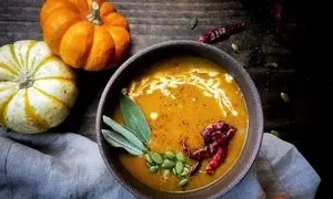 سوپ کدو حلوایی ؛ سوپ غلیظ و مقوی مناسب فصل پاییز