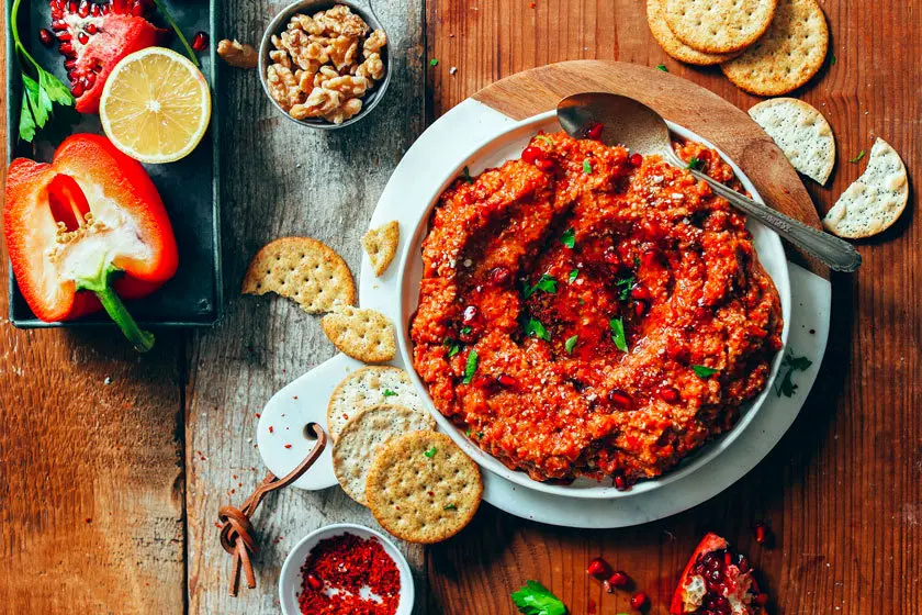 طرز تهیه محمره پیش غذای مدیترانه‌ای