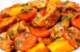 طرز تهیه خوراک بادمجان و مرغ ویژه افطار 
