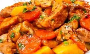 طرز تهیه خوراک بادمجان و مرغ ویژه افطار 