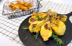 مرغ دوغی خوشمزه با زعفران و کره ؛ آموزش تهیه مرغ دوغی